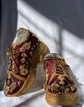 MAROON BRIDAL CHUNKY SNEAKERS 🤩✨ (MAKE TO ORDER)