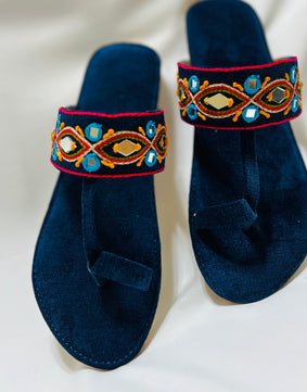 Burning blue Kohlapuri