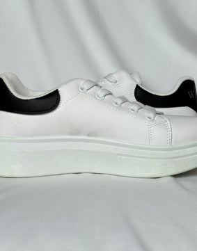 WHITE SELF SNEAKER