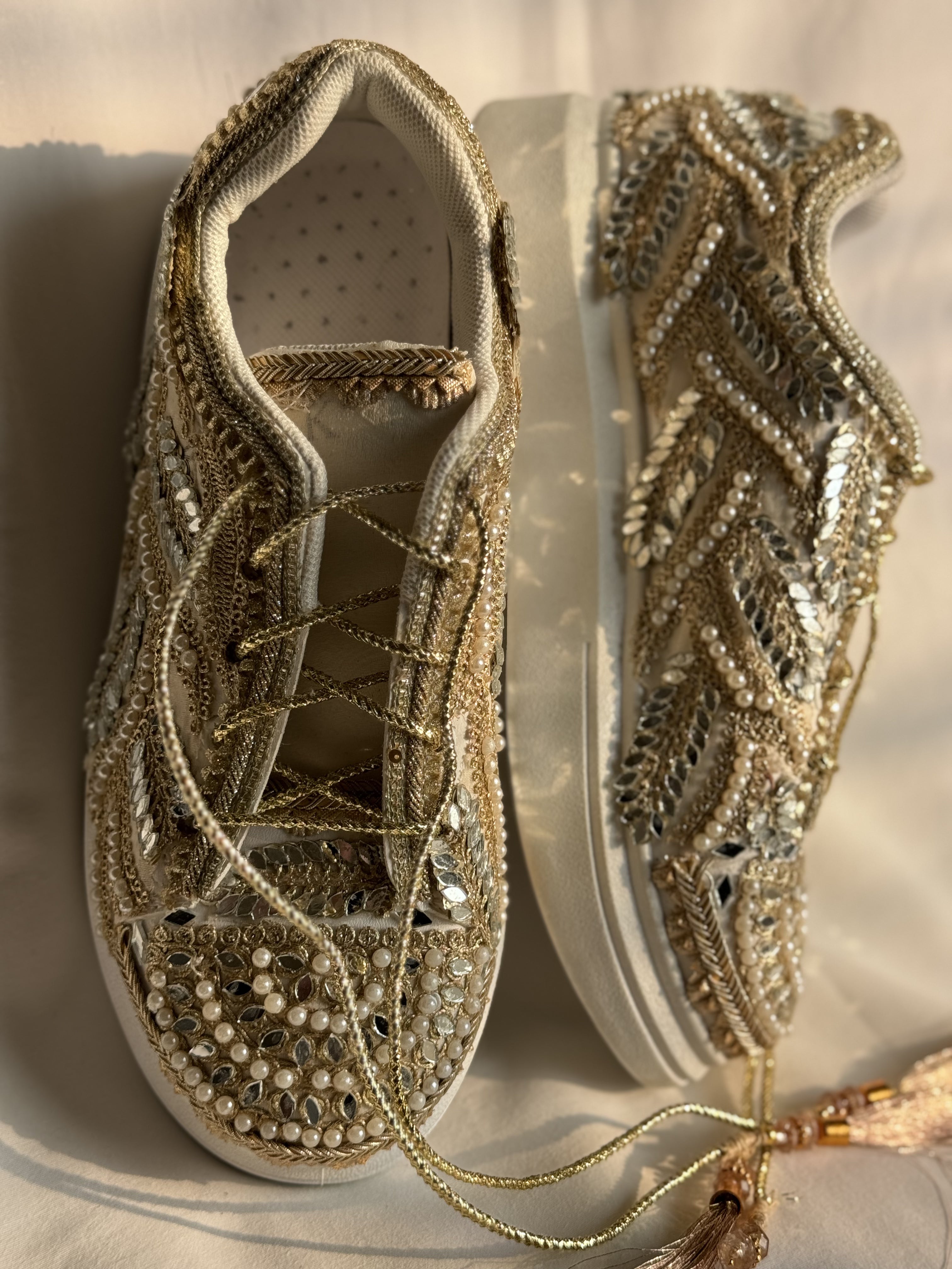 GOLD BRIDAL SNEAKERS 🤩✨ (MAKE TO ORDER)